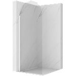 Mexen Kioto-Q душ стена Walk-in 80 x 200 см, прозрачна 8 мм, бяла - 800-080-101-20-00-Q (800-080-101-20-00-Q)