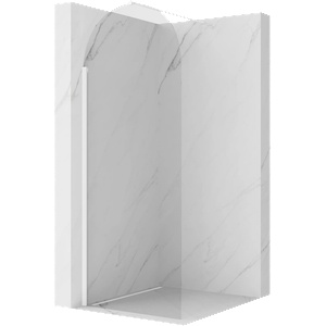 Mexen Kioto-Q душ стена Walk-in 80 x 200 см, прозрачна 8 мм, бяла - 800-080-101-20-00-Q (800-080-101-20-00-Q)
