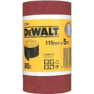 DeWALT DT3581 Role brusného papíru P80, 5 m x 115 mm
