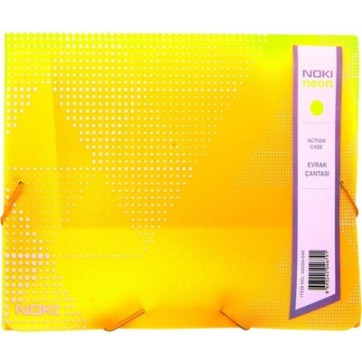 NOKI Папка PVC, с ластик, Noki, neon жълт (OK31192)