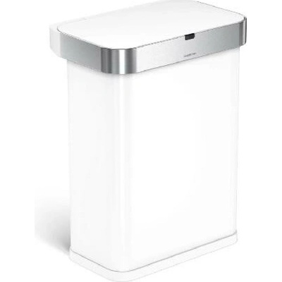 Simplehuman - Bezdotykový odpadkový kôš 58 l, s vreckom na vrecká, biela ST2049