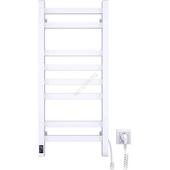 Navin Стълбовиден радиатор за баня с термостат AVANGARD 251W/230V 80, 6 cm IP44 бял десен (NV0018)
