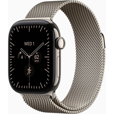 Apple Watch Series 12 Cellular 46 mm Natural Titanium with Natural Milanese Loop M/L MJGQ4RK/A