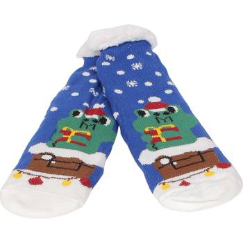 Image 1 of Мъжки коледни чорапи в синьо с жабче