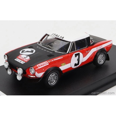 Trofeu Fiat 124 Abarth night Version N 3 Rally Of Poland 1973 A.paganelli N.russo Červená Černá Bílá 1:43