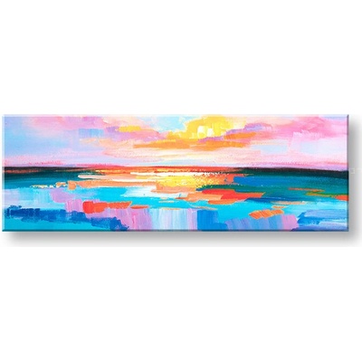 Maľovaný obraz na stenu ZÁPAD SLNKA 120x40 cm - 120×40 cm / Klasický 2 cm