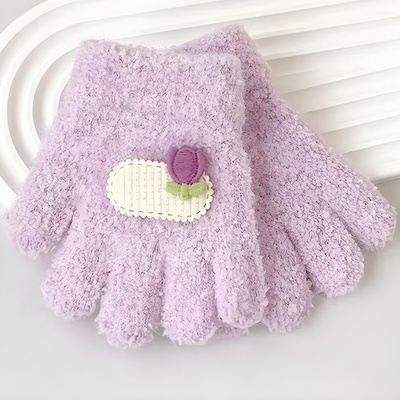 HARAHU Детски ръкавици ma-37677 - Лилав kp37677 (ma-37677)