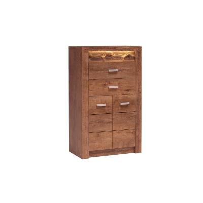 Висок скрин с led осветление indianapolis i-6 светла пепел