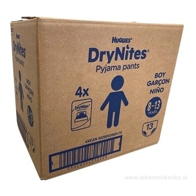 Kimberly-Clark HUGGIES DryNites L pro dívky 8-13 let 30-48 kg 52 ks