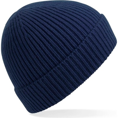Beechfield čiapka Engineered Knit Ribbed beanie tmavo modrá
