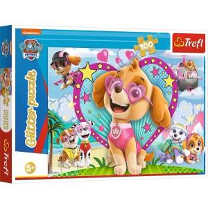 Trefl Трефл: Блестящ пъзел, Пес Патрул - 100 части пъзел (14835)
