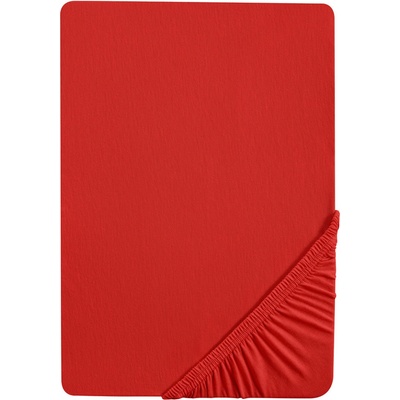 Biberna Žerzejové napínací prostěradlo červené 90-100x200
