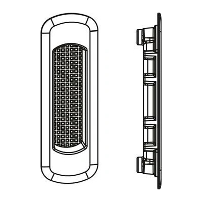 MACO HS úchytková mušle krátká 110 x 36 mm h=9 mm hliník stříbrný 369773