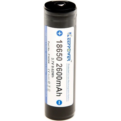 KeepPower 18650 Li-ion 3,7V 2600 mAh s ochranným obvodom
