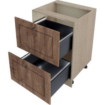 Image 1 of ИРИМ Долен кухненски шкаф с две чекмеджета МФ-Дъб натурал-06-72 60 см