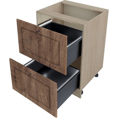 ИРИМ Долен кухненски шкаф с две чекмеджета МФ-Дъб натурал-06-72 60 см