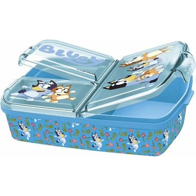 Stor Svačinový box s přihrádkami Bluey kytičky 95208