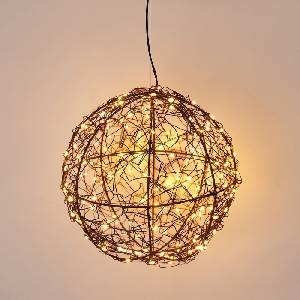 Koopman LED Външна коледна украса 200xLED/230V Ø 18 см IP44 топла бяла топка/черна (KM0090)