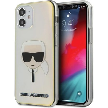 KARL LAGERFELD Защитен калъф Karl Lagerfeld Iridescente Head за Apple iPhone 12 mini, Transparent Multicolor (KXG0016483)