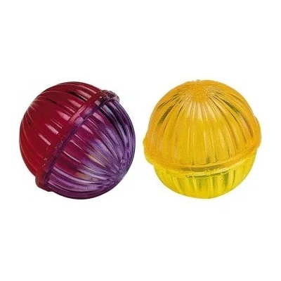 Ferplast Translucent balls - Играчка за кучета и котки, пластмасови топчета 2 броя със звънче, 4 см