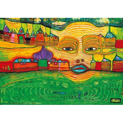 BlueBird Hundertwasser Irinaland nad Balkánem 1969 1000 dílků