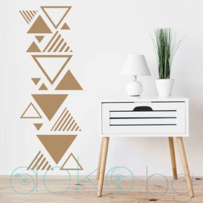 Банер триъгълници - модерен стикер за стена (4179)