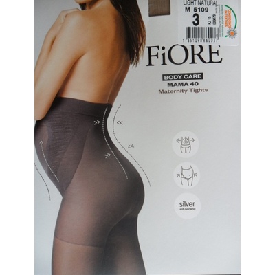 Fiore Mama 40den silver punčochové kalhoty grafit – Zboží Dáma