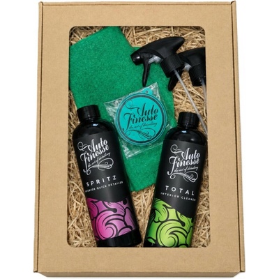 Red-rider Dárkový set Auto Finesse Spritz Interior Detail Spray 500ml + Auto Finesse Total Interior Cleaner 500 ml + Auto Finesse Micro Tweed Towel + Auto Finesse Aroma Air Freshener Cherry - Višeň