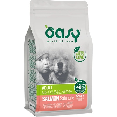 Oasy Adult Medium & Large Lososové krokety 12 kg