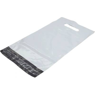 Plastová obálka s uchom šírka 480 mm, dĺžka 730 mm, klopa 45 mm, 50my, v balení 50 ks/bal.