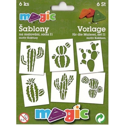 Magic papírové šablony na malování KAKTUSY