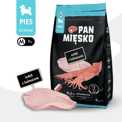 Pan Mięsko Puppy Krůta M 9 kg