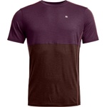 Ortovox Мъжко мериносово термобельо Ortovox 185 Rock'N'Wool Short Sleeve Merino base layer - Dark Wild Berry (015-1352-1011)