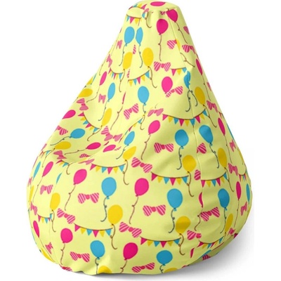 Sablio Sedací vak Pear nafukovací balonky 70 x 95 x 15 cm