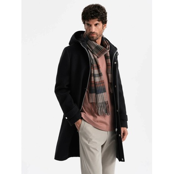 Ombre Clothing Мъжко палто с качулка Ombre Clothing Ombre Clothing | Cheren | МЪЖЕ | M