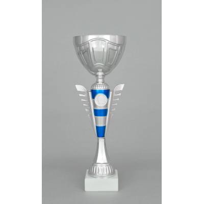 Stříbrnomodrý sportovní pohár 30 39 cm 30 cm