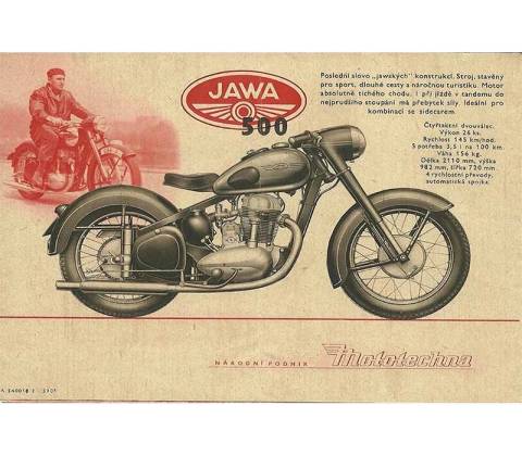Ceduľa JAWA 500