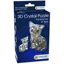 HCM Kinzel 3D Crystal puzzle Kočka s koťátkem 49 ks