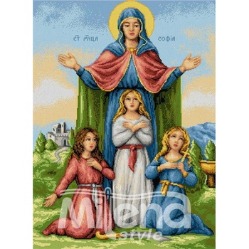 Milena Style Вяра. Надежда и Любов - гоблен със схема конци dmc 1: 1