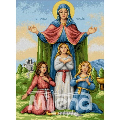 Milena Style Вяра. Надежда и Любов - гоблен със схема конци dmc 1: 1