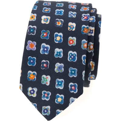 Avantgard Kravata Slim Lux bavlněná 571-51069 modrá
