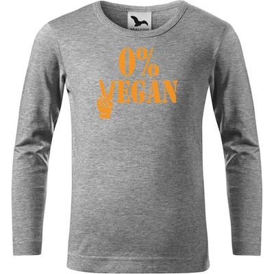 Dobrý triko Dětské bavlněné triko 0% vegan Tmavě šedý melír