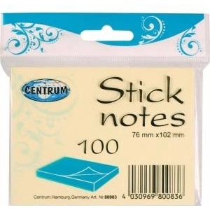 Centrum Sticky Notes 76x102mm 100K. 80083