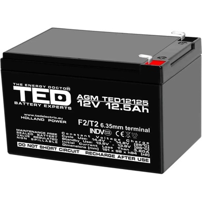 Ted electric АКУМУЛАТОР 12v / 12ah agm ted electric (ted-12v-12-agm)