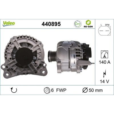 Alternátor VALEO RE-GEN REMANUFACTURED 440895