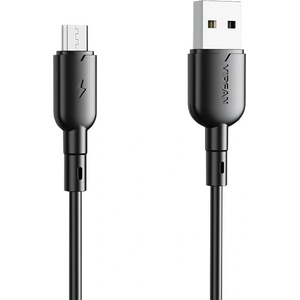 Vipfan Кабел Vipfan Colorful X11, USB към Micro USB, 3A, 1m, Черен (X11MK-black)