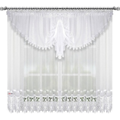 BytoTex Hotová voálová záclona LG 169/250 s krajkou 400x250 cm