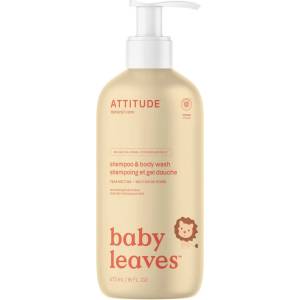 ATTITUDE Baby Leaves 2-в-1 Шампоан и Душ Гел - Неktar от Персик, ATTITUDE