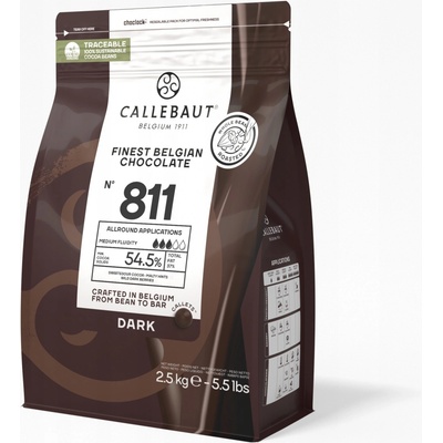 Callebaut 811 Čokoláda horká 54,5% 1kg