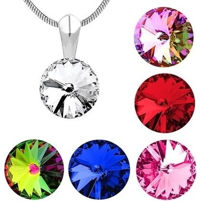 SILVEGO Strieborný prívesok so Swarovski® Crystals vsw041p vitrail light